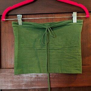Small Juniper Bohemian Folk Cropped Tube Top Light Weight Stretch Jersey